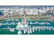 Fantastic aerial of the harbor and downtown buildings. This property is close to the water at 1350 Main St # 1410, Sarasota, FL 34236