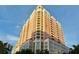 Exterior view of a luxury high-rise building with balconies and modern architecture at 1350 Main St # 1410, Sarasota, FL 34236