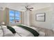 Bedroom with water views, wood floors, and queen bed at 1350 Main St # 1410, Sarasota, FL 34236