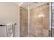 Shower with glass doors and tile walls at 1350 Main St # 1410, Sarasota, FL 34236