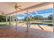 Spacious pool area with screened enclosure at 13995 Mossy Hammock Ln, Myakka City, FL 34251