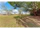 Large grassy backyard with mature trees at 2119 Zipperer Rd, Bradenton, FL 34212