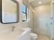 Elegant bathroom with a frameless glass shower at 3123 Founders Club Dr, Sarasota, FL 34240