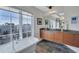 Elegant bathroom with a deep soaking tub and granite vanity at 317 Beach Rd, Sarasota, FL 34242