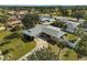 House and yard aerial view, single story home with circular driveway at 372 Tihami Rd, Venice, FL 34293