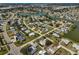 Aerial view of residential neighborhood with waterfront properties at 372 Tihami Rd, Venice, FL 34293