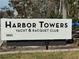 Harbor Towers Yacht & Racquet Club entrance sign at 5855 Midnight Pass Rd # 233, Sarasota, FL 34242