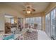 Enjoy this screened-in porch with views of the golf course and lake at 6334 Grand Oak Cir # 201, Bradenton, FL 34203