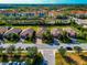 Aerial view of a single-Gathering home in a residential community at 6814 Willowshire Way, Bradenton, FL 34212