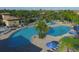 Aerial view of community pool with surrounding lounge area at 6868 Wild Lake Ter, Bradenton, FL 34212