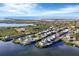 Aerial view of waterfront community at 115 Burns Rd, Terra Ceia, FL 34250