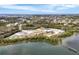 Expansive aerial view showing the home's large waterfront lot ready for building at 115 Burns Rd, Terra Ceia, FL 34250