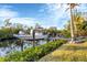 Private boat dock with lift and waterfront access at 115 Burns Rd, Terra Ceia, FL 34250