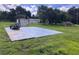 Large concrete slab in grassy yard at 1703 Center Rd, Terra Ceia, FL 34250