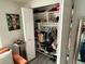 Well-organized closet with ample shelving and hanging space at 2606 19Th St, Sarasota, FL 34234