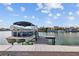 Covered boat lift on private dock at 2762 W Vina Del Mar Blvd, St Pete Beach, FL 33706