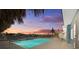 Sunset view of the pool and patio area at 2762 W Vina Del Mar Blvd, St Pete Beach, FL 33706