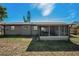 Home exterior showcasing a screened patio at 3055 Holiday Lake Dr, Holiday, FL 34691