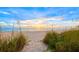 Scenic beach access with dune grasses at sunset at 325 Casey Key Rd, Nokomis, FL 34275