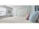 Bedroom with a double bed and large closet at 3401 Rochelle Ct # 131, Clearwater, FL 33761