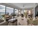 Spacious sunroom showcasing beautiful water views and wicker furniture at 3460 Wild Oak Bay Blvd # 145, Bradenton, FL 34210