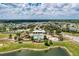 Aerial view of community with pool, playground, and lake at 4512 Renwick Dr, Parrish, FL 34219