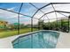 Refreshing pool with screened enclosure and lush landscaping at 4512 Renwick Dr, Parrish, FL 34219