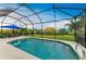 Inviting screened pool with ample backyard space at 4512 Renwick Dr, Parrish, FL 34219