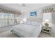 Relaxing main bedroom with a king-size bed and golf course view at 4728 Sand Trap Street E Cir, Bradenton, FL 34203