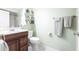 Clean bathroom with wood vanity and shower/tub combo at 501 Spring Lakes Blvd # 501, Bradenton, FL 34210