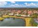 Community view with lake and numerous houses at 5116 Tivoli Run, Bradenton, FL 34211