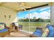 Screened lanai overlooking golf course at 5211 Mahogany Run Ave # 124, Sarasota, FL 34241