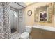 Clean bathroom with shower, toilet and vanity at 5348 Royal Palm Ave # 5348, Sarasota, FL 34234