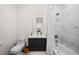 Clean bathroom with a bathtub and shower at 5351 Moeller Ave, Sarasota, FL 34233