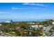 Aerial view showcasing waterfront, park, and city views at 540 N Tamiami Trl # 802, Sarasota, FL 34236