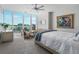 Bright bedroom with city views and large windows at 540 N Tamiami Trl # 802, Sarasota, FL 34236