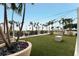 Relaxing rooftop terrace with artificial turf and city views at 540 N Tamiami Trl # 802, Sarasota, FL 34236