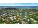 Aerial perspective highlighting the property's position near the water at 567 Venice Ln, Sarasota, FL 34242