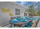 Outdoor dining area with seating for six at 567 Venice Ln, Sarasota, FL 34242