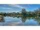 Stunning reflection of homes on a calm lake at 7349 Windemere Ln, University Park, FL 34201