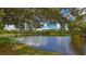 Serene lake view, surrounded by lush trees and vegetation at 7349 Windemere Ln, University Park, FL 34201