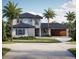 New construction two-story home boasting a metal roof, wood-look garage door and beautiful landscaping at 7808 20Th W Pl, Bradenton, FL 34209