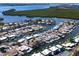 Aerial view of property and surrounding canals at 10404 Sandpiper W Rd, Bradenton, FL 34209