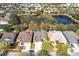 Aerial view of the home showcasing proximity to a pond and the surrounding neighborhood at 11715 Summer Springs Dr, Riverview, FL 33579