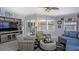 Living room with comfortable seating, a large TV, and access to a balcony at 1228 Siesta Bayside Dr # 1228-C, Sarasota, FL 34242