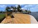 Private wooden dock perfect for enjoying the water at 1228 Siesta Bayside Dr # 1228-C, Sarasota, FL 34242