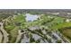 Aerial view of community clubhouse and parking lot at 15608 Leven Links Pl, Lakewood Ranch, FL 34202