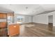 Open concept kitchen with island and stainless steel appliances at 1790 S Biscayne Dr, North Port, FL 34287
