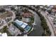 Wide aerial view of property, showcasing waterfront location at 262 Island Cir, Sarasota, FL 34242