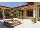 Spanish-style courtyard with fountain at 3371 Bayou Sound, Longboat Key, FL 34228